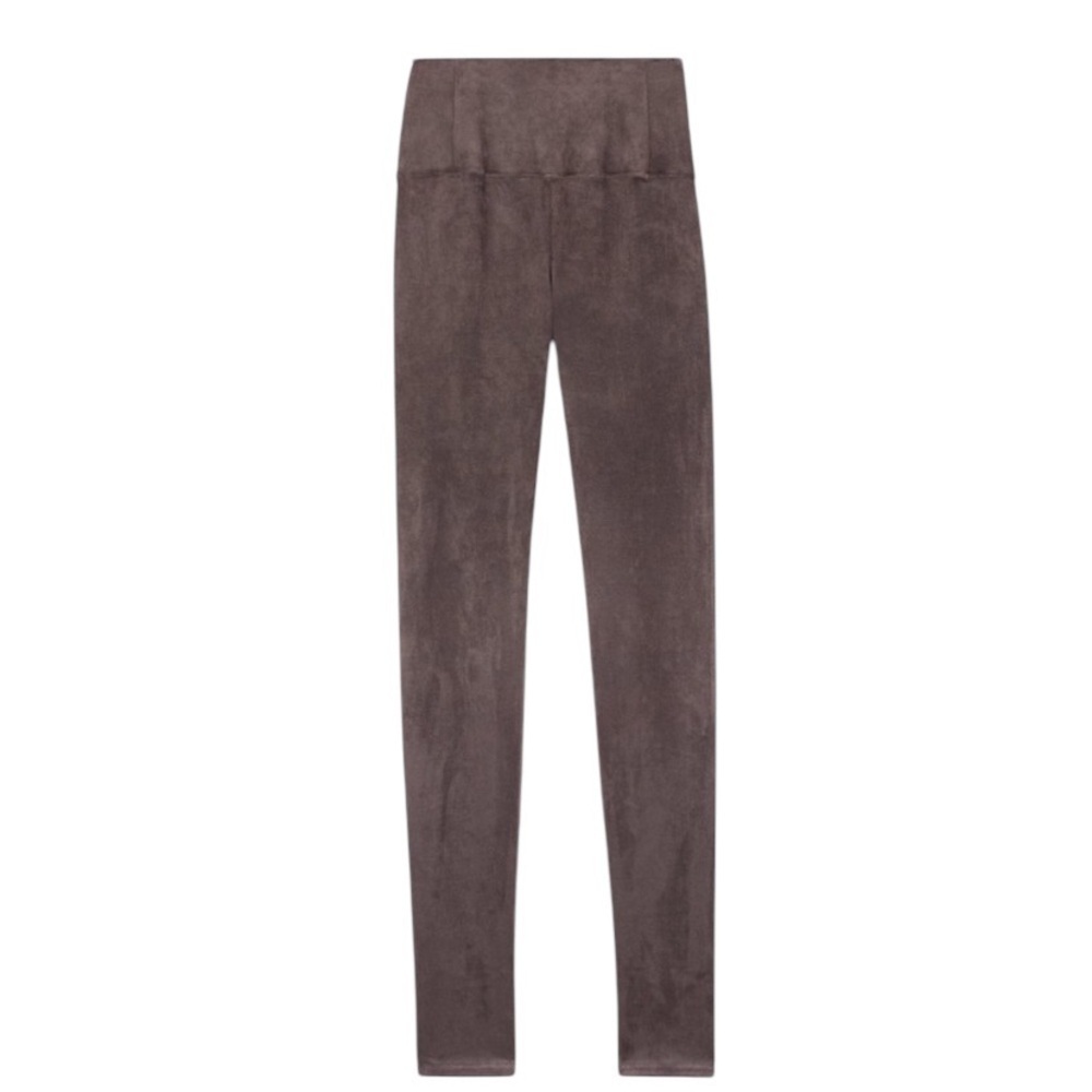 Wilfred XS Daria suede leggings in taupe brown - Picture 3 of 5